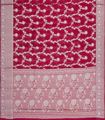 Magenta Woven Dupion Silk Saree With Floral Jaal Motifs-DS0564