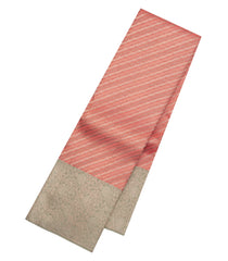 Peach Handloom Kanchipuram Silk Saree With Zari Motifs-KA15829