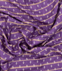 Lavender Printed Synthetics Dola Saree Zari Stripes-BL5293