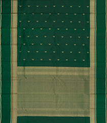 Dark Green Woven Pure Silk Saree With Zari Buttas-KA15627