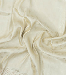 Cream Woven Synthetic Blended Saree With Embroidered Border-EN2001