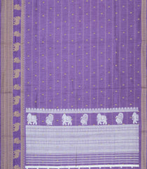 Lavender Printed Art Dola Silk Saree With Stripes & Printed Pallu-BL5760