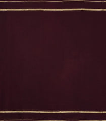 Dark Brown Woven Mysore Silk Saree With Zari Border-MS3626