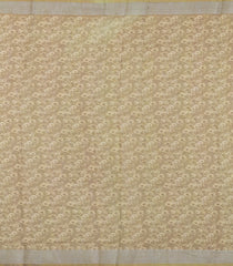 Beige Printed Synthetic Linen Saree With Floral Motifs-SY0188