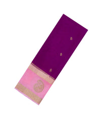 Magenta Woven Art Crepe  Saree With Stone Work In Contrast Border-BL5141