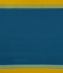 Blue Woven Bengal Cotton Saree With Contrast Border-BG1731