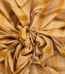 Beige Woven Kadappa Cotton Saree With Checks-KN0730