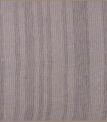 Grey Woven Art Chanderi Saree With Printed Stripes-BL4870