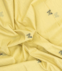 Yellow Printed Blended Exclusive Chanderi Saree With Jhalar-BL5831