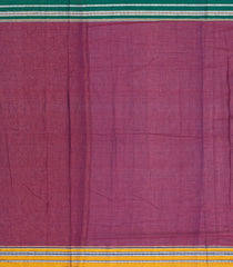 Magenta Woven Cotton Saree With Kasuti Hand Embroidered Border & Pallu-EN1769