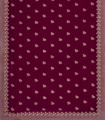 Magenta Woven Synthetic Blended Saree With Embroidered Motifs-EN2031