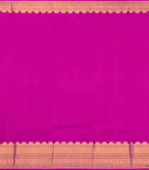 Magenta Handloom Kanchipuram Silk Saree With Floral Motifs-KA14869