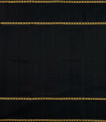 White Handloom Korvai Kanchipuram Silk Saree With Black Border-KA15522