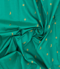 Aquamarine Handloom Kanchipuram Silk Saree With PArrot Buttas -KA13854