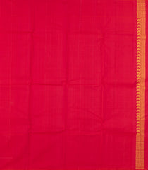 Red Handloom Kanchipuram Silk Saree With Floral Buttas-KA13988