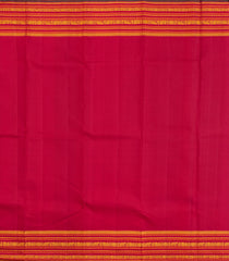 Cream Handloom Korvai Kanchipuram Silk Saree With Crimson Border-KA15436