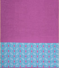 Dusty Pink Printed Synthetic Linen Saree With Contrast Pallu-SY0328