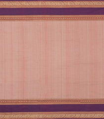 Peach Handloom Silk Cotton Saree With Zari Buttas-SC4555