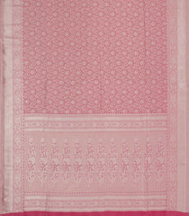 Pink Woven Art Dupion Saree With Floral Zari Motifs-BL5943