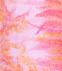 Baby Pink Printed Synthetic Linen Saree With Abstract Motifs-SY0155