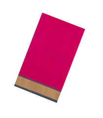 Hot Pink Handloom Silk Cotton Saree With Contrast Border-SC4480