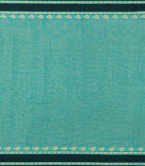 Sea Green Handloom Bengal Cotton Saree With Kamalam Buttas-BG1669