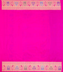 Purple Handloom Paithani Silk Saree With Meena Border & Pallu-PA1125