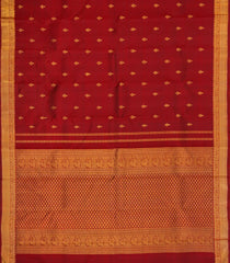 Crimson Handloom Kanchipuram Silk Saree With Floral Buttas-KA15107