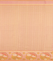 Gold Handloom Kanchipuram Bridal Silk Saree With Contrast Meena Border-KA16276