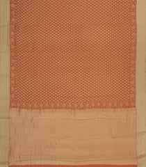 Rust Woven Mysore Silk Saree With Floral Motifs-MS3308