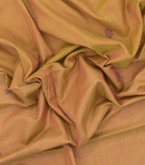 Sandal Handloom Bengal Cotton Saree With Stirpes & Floral Buttas-BG1696