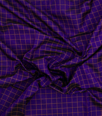Purple Handloom Soft Silk Cotton Saree With Checks-SC4310
