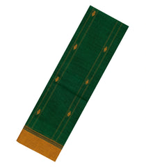 Dark Green Woven Rasipuram Cotton Saree With Floral Buttas-RA2559