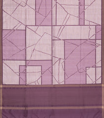 Lilac Printed Synthetic Tussar Saree With Zari Buttas-BL5361