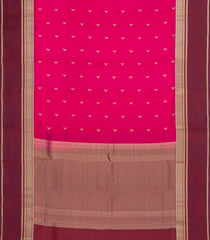 Pink Woven Pure Silk Saree With Zari Buttas & Contrast Border-EC2625
