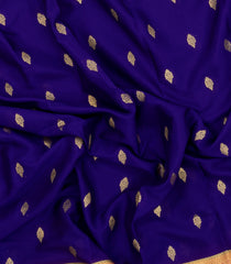 Purple Woven Mysore Silk Saree With Buttas & Contrast Border-MS3464