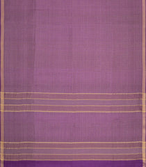 Lilac Woven Tussar Silk Saree With Wave Motifs & Zari Border-TU3542