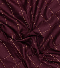 Maroon Woven Kota Silk Saree With Zari Checks-KO1062