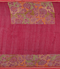 Black Handloom Chanderi Cotton Saree With Multi Colour Stripes-CC1592