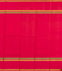 Orange Handloom Korvai Kanchipuram Silk Saree With Checks-KA13749