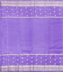 Purple Woven Banarasi Poona Silk Saree With Checks & Buttas-BP1018