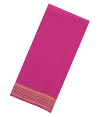 Pink Woven Mysore Silk Saree With Pure Zari Border-MS3252