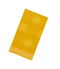 Mustard Printed Synthetics Dola With Zari Stripes -BL5240