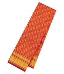 Crimson Handloom Kanchipuram Silk Saree With Kamalam Motifs-KA16188