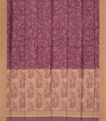 Lilac Handloom Soft Silk Saree With Floral Vine Motifs-SO4265