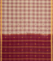 Taupe Woven Kadappa Cotton Saree With Checks-KN0750