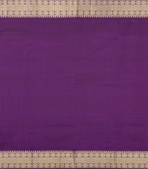 Dark Purple Handloom Kanchipuram Silk Saree With Meena Buttas-KA14672