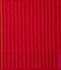 Crimson Handloom Soft Silk Saree With Stripes & Floral Motifs-SO4242