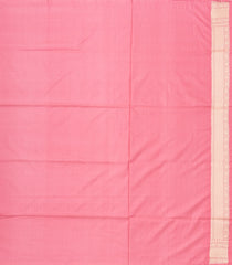 Peach Handloom Banarasi Silk Saree With Floral Motifs-BE1432