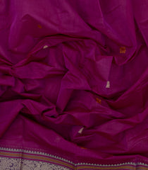 Pink Handloom Kanchi Cotton Saree With Annam Buttas-KC1694